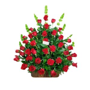 Arreglo de rosas rojas